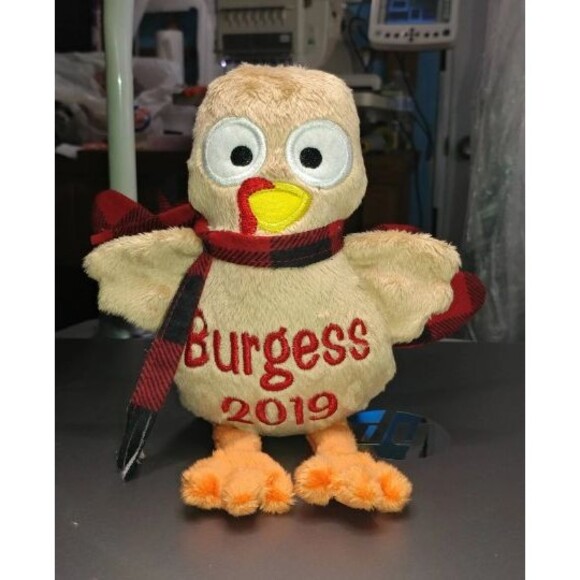 Handmade plush Turkey Boy-Girl personalizable Embroidery 1st Thanksgiving 2024 - Picture 2 of 8